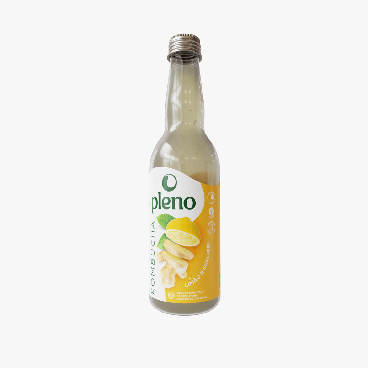 Pleno Kombucha Limão & Gengibre 33cl