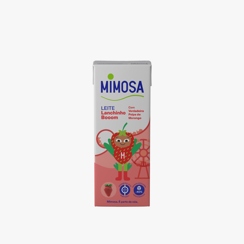 Leite Mimosa Lanchinho Booom Morango