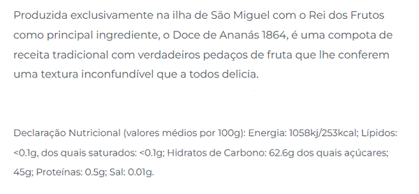 Compota de Ananás 1864 | 250g