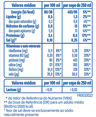 Leite UHT Magro Sem Lactose Gresso 1L