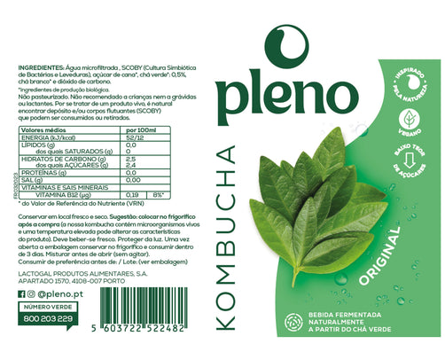 Pleno Kombucha Original 33cl