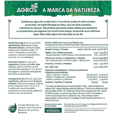 Queijo Flamengo Fatiado Agros 200g