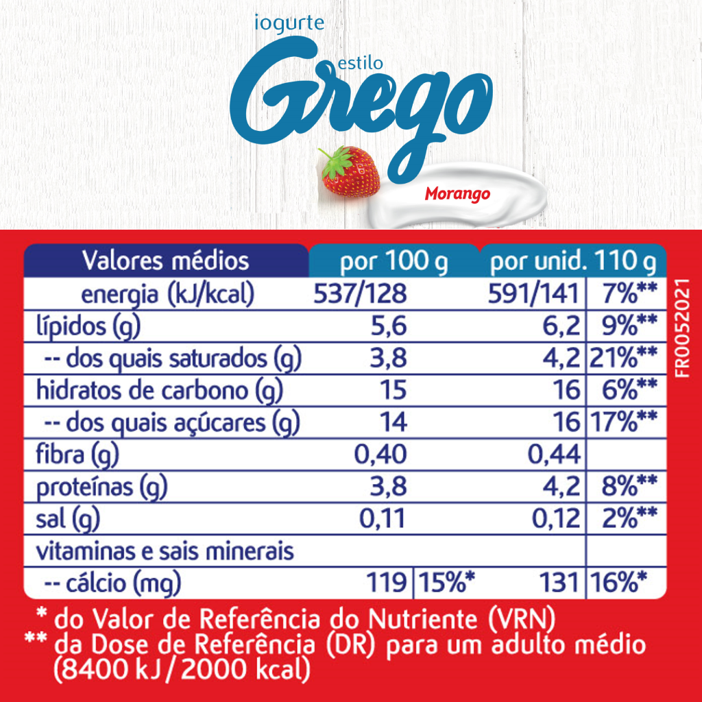 Iogurte Grego Morango Mimosa 