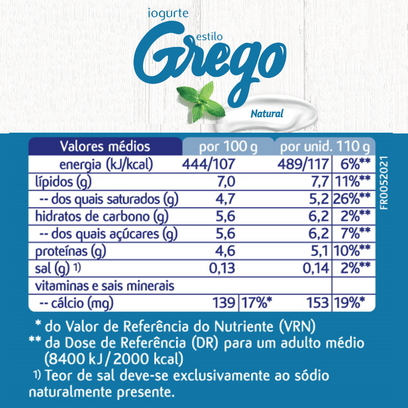 Iogurte Grego Natural Mimosa (4x110g)