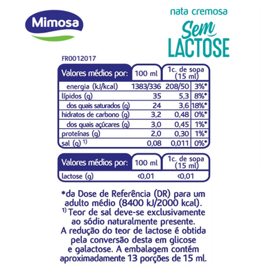 Nata Sem Lactose Mimosa