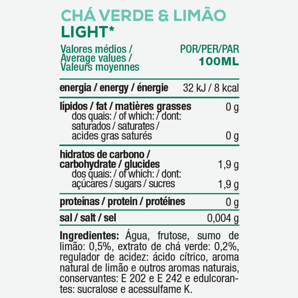 Pleno Tisanas Chá Verde Light  1.5L