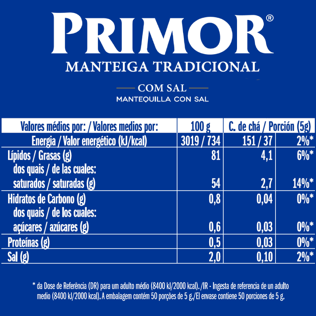 Manteiga c/ Sal Primor 250g