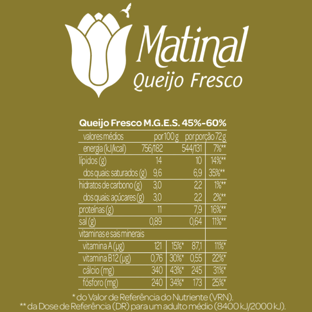 Queijo Fresco Natural Matinal (3x72g)