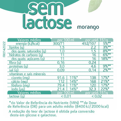 Iogurte Sem Lactose Líquido Morango Mimosa (4x151ml)